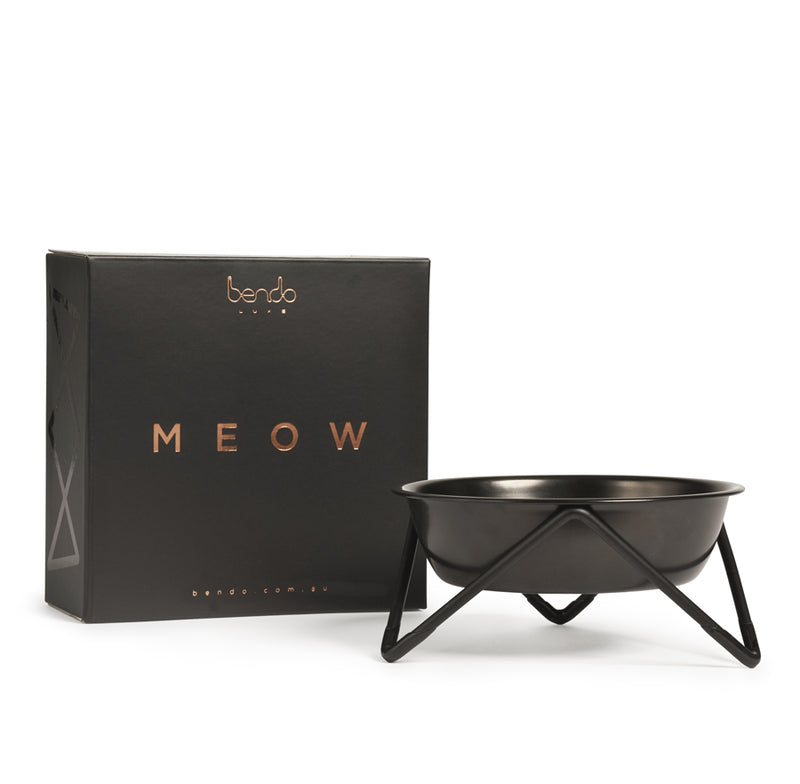'MEOW' Lux Cat Bowls - Mix 'n' Match